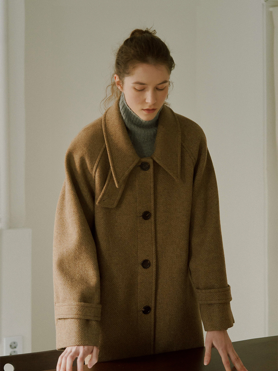 URAGO Single wool long coat