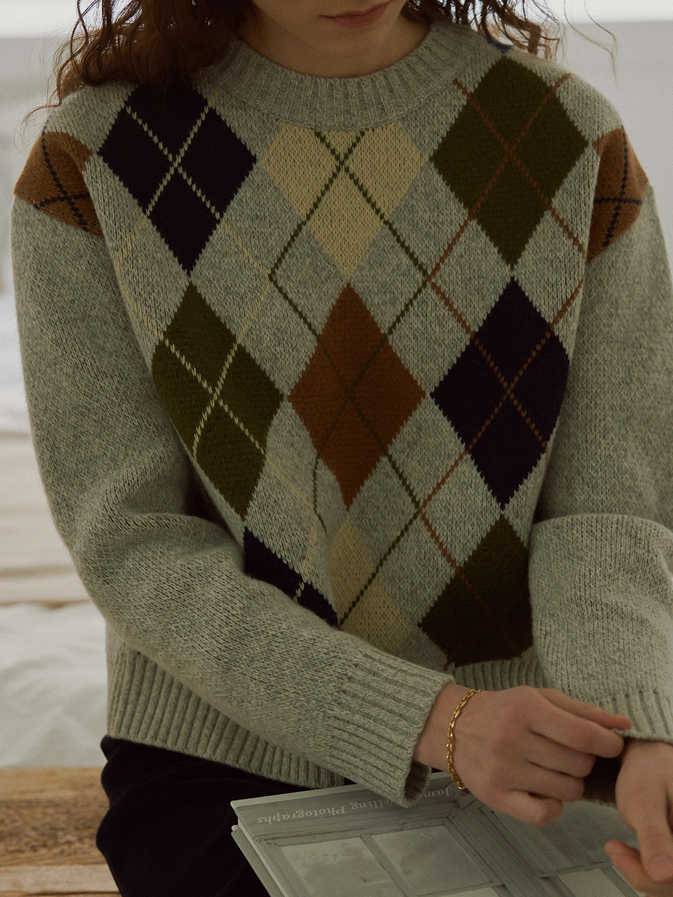 URAGO RE-ORDER / Wool jacquard knit